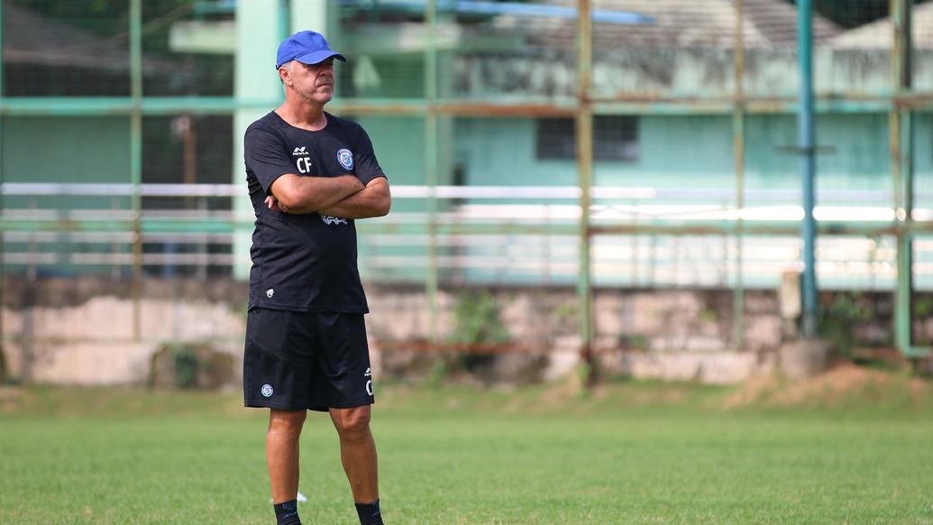 Jamshedpur FC players slog it out in the training session