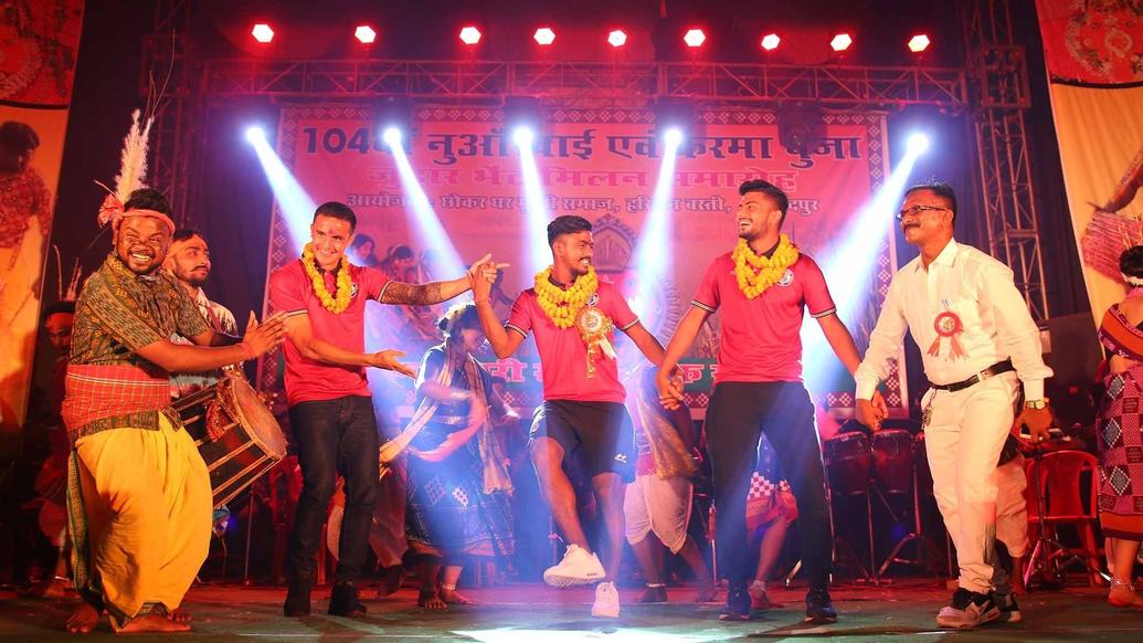 Tim Cahill, Gourav Mukhi and Mobashir Rahman in Agrico for a Karma Pooja Event