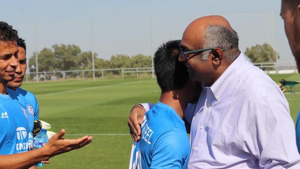Jamshedpur FC chairman Mr. Sunil Bhaskaran visits the training camp in Madrid, Spain