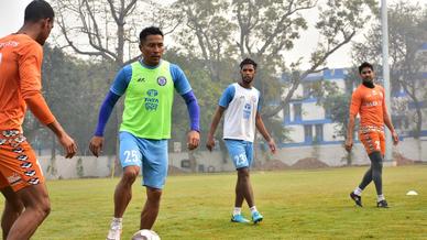 The Jamshedpur FC squad begin training after the mid-season break