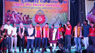 Tim Cahill, Gourav Mukhi and Mobashir Rahman in Agrico for a Karma Pooja Event