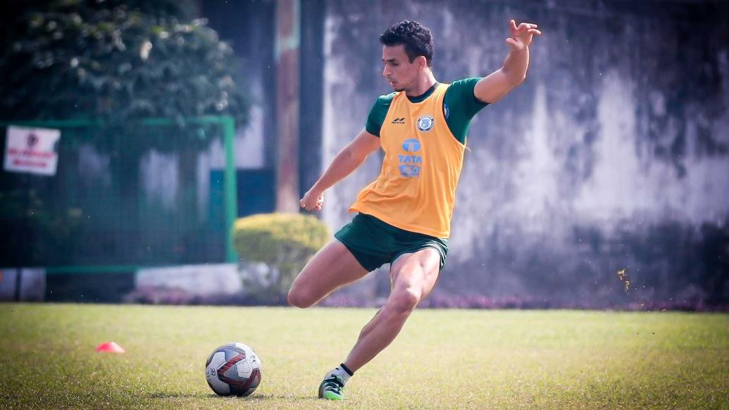 Jamshedpur FC players hustle it out in training Jamshedpur FC players hustle it out in training