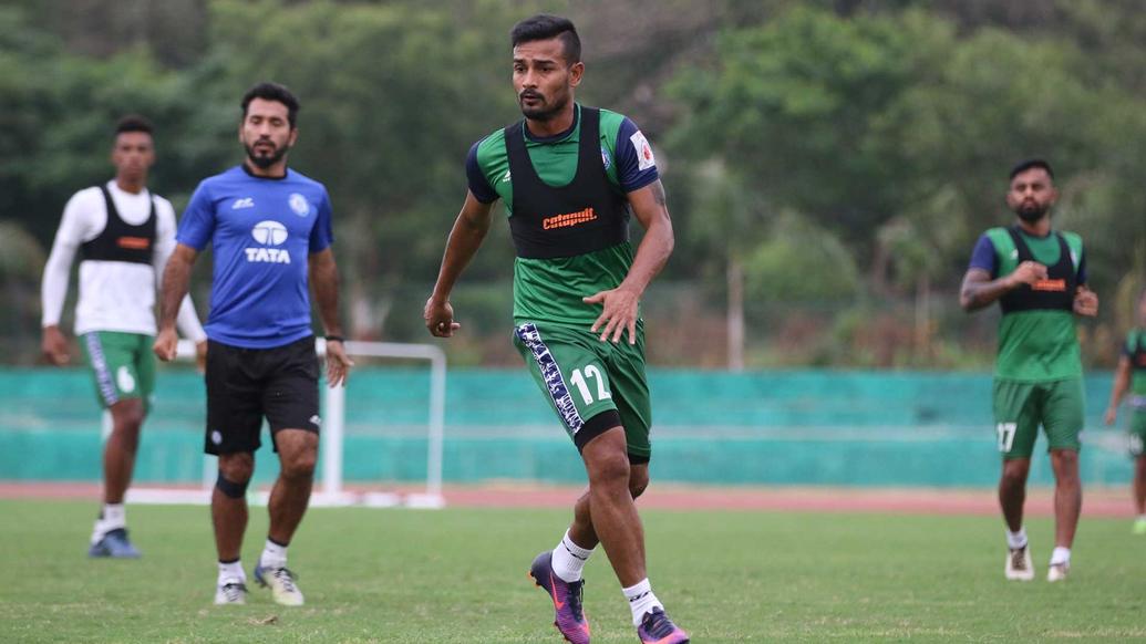 Jamshedpur FC practice ahead of their match with Minerva Punjab FC in the Hero Super Cup Jamshedpur FC practice ahead of their match with Minerva Punjab FC in the Hero Super Cup