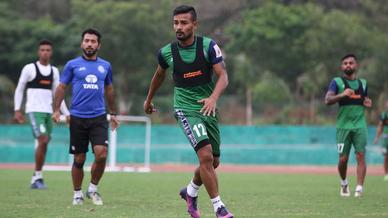 Jamshedpur FC practice ahead of their match with Minerva Punjab FC in the Hero Super Cup