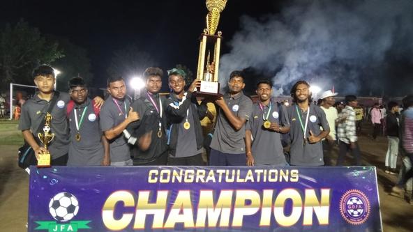 Jamshedpur Sporting Association beat Godda DFA 5-0 to win the Inter-District Football Tournament at Garhwa